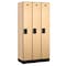 Salsbury Industries Wardrobe Locker, 36" W, 18" D, 76" H, (3) Wide, (3) Openings, Maple 31368MAP - alternate 1